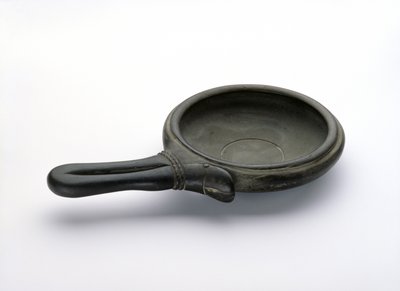Carved Siltstone Bowl with Gazelle Leg Handle by Egyptian